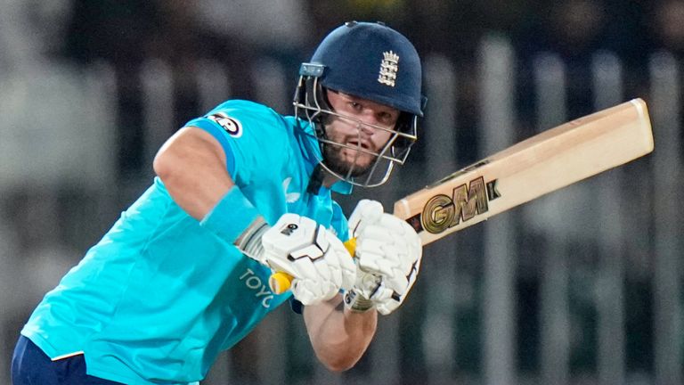 England's Ben Duckett plays a shot during an ODI (Associated Press)