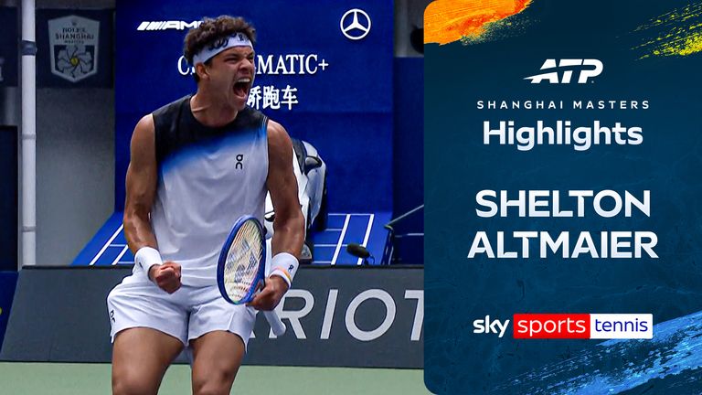 Highlights of Ben Shelton against Daniel Altmaier from the Shanghai Masters.