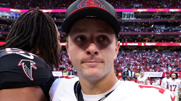 Brock Purdy and the San Francisco 49ers suffered their first loss of the season to the Atlanta Falcons