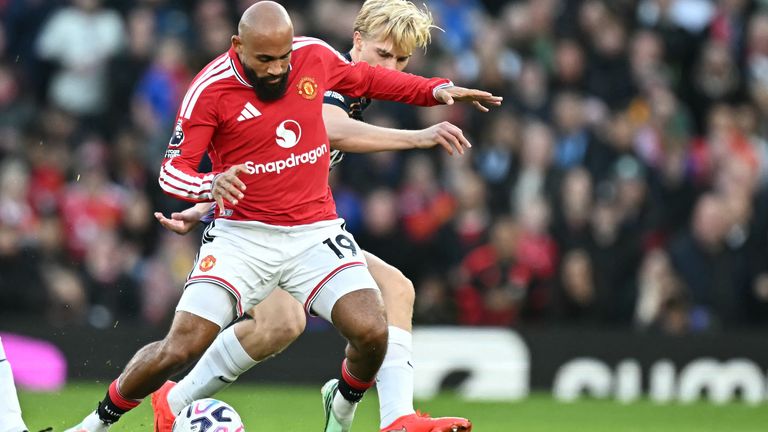 Bryan Mbeumo is fouled by  Lucas Bergvall