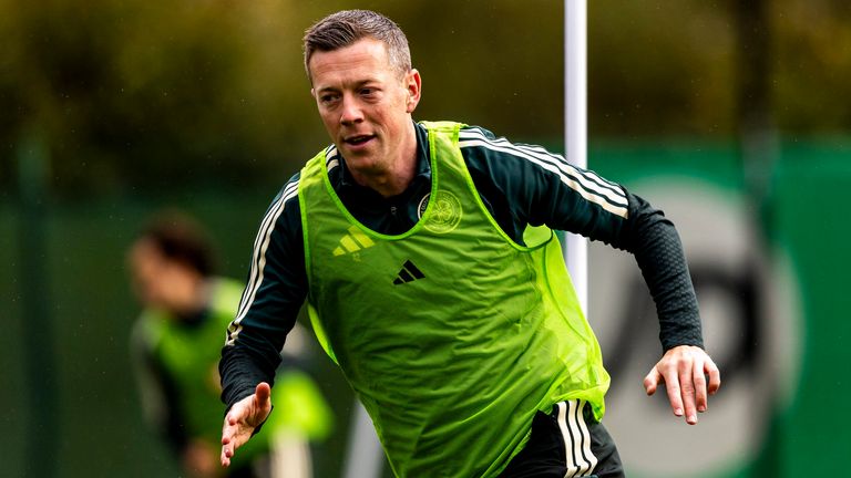 GLASGOW, SCOTLAND - OCTOBER 09: Callum McGregor during a Celtic training session at Lennoxtown Training Centre, on October 09, 2026, in Glasgow, Scotland. (Photo by Craig Williamson / SNS Group)