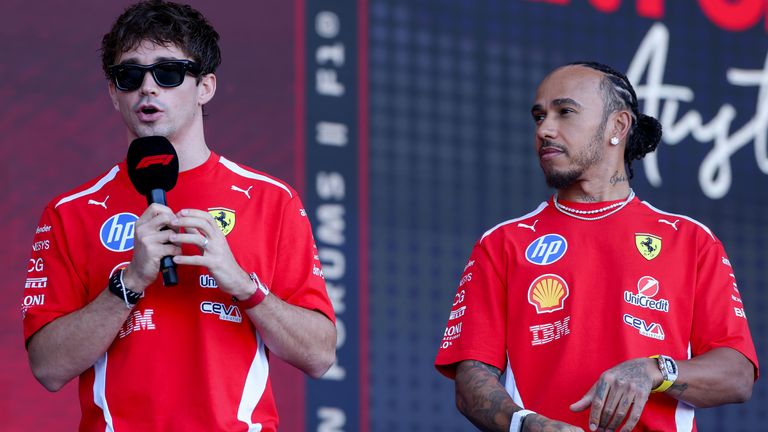 Charles Leclerc and Lewis Hamilton
