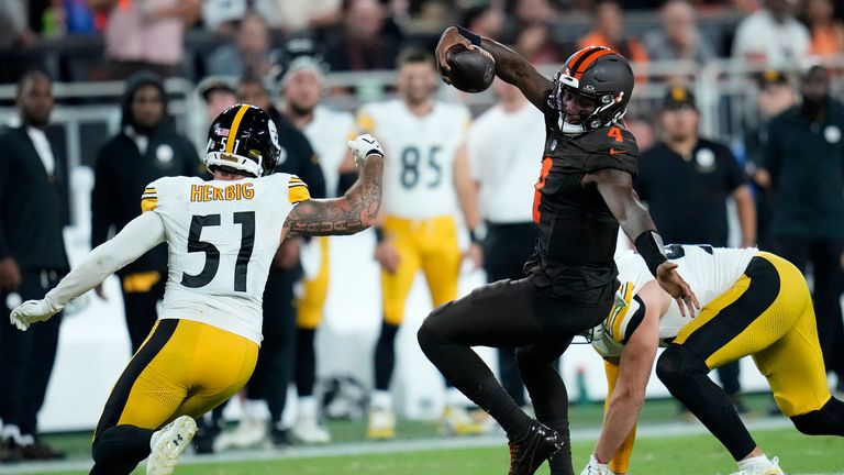 Watson completed 24 of 33 passes with a touchdown and interception. (AP Photo/Sue Ogrocki)