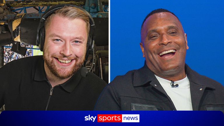 Clinton Morrison and reporter Rob Jones share hilarious banter  on Soccre Saturday