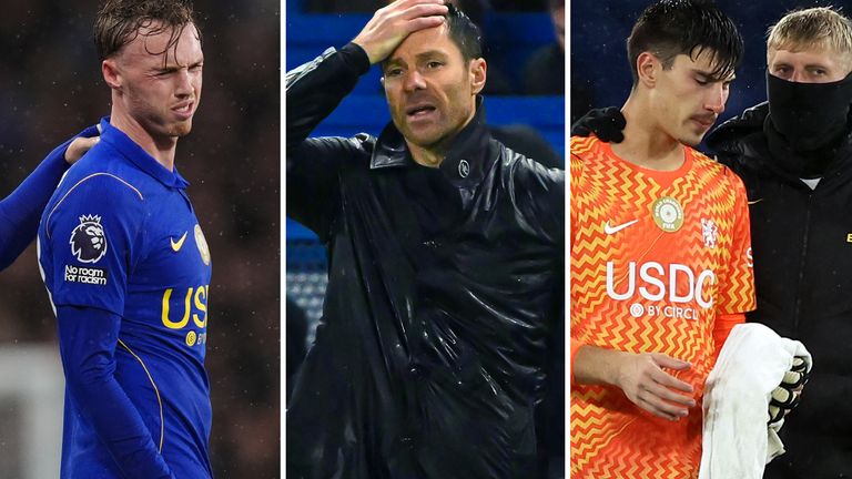 Cole Palmer, Xabi Alonso and Mike Penders