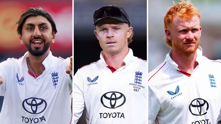 Shoaib Bashir, Ollie Pope, Jordan Cox