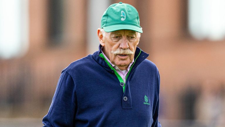 Celtic's largest shareholder, Dermot Desmond, faced protests from fans at the Alfred Dunhill Links Championship