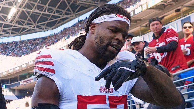 San Francisco 49ers linebacker Dre Greenlaw 