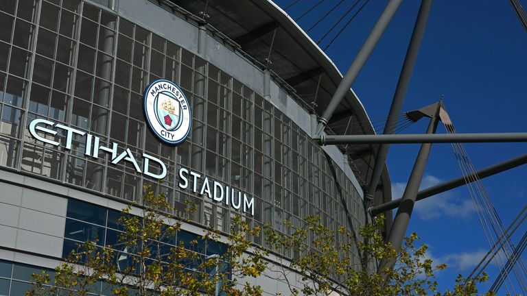A general view of the Etihad Stadium in Manchester