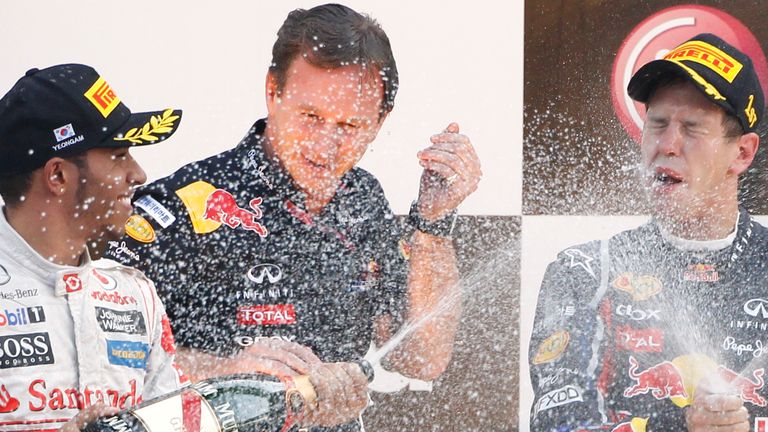 Lewis Hamilton's management held initial discussions with then Red Bull team principal Christian Horner in 2012 (AP Photo/Vincent Thian)