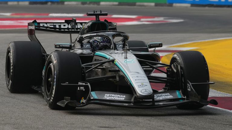 George Russell at the Singapore Grand Prix (AP Photo/Ng Han Guan)