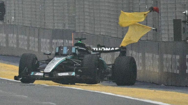 Mercedes' George Russell (Photo by ANTHONY WALLACE / AFP)