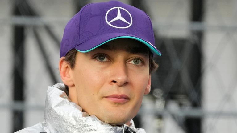 Mercedes driver George Russell (AP Photo/Vincent Thian)
