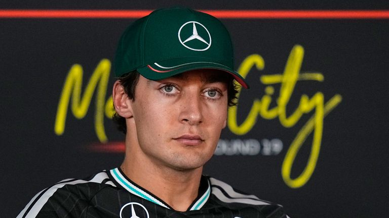 Mercedes driver George Russell (AP Photo/Fernando Llano)