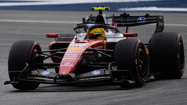 Ferrari driver Lewis Hamilton (AP Photo/Vincent Thian)