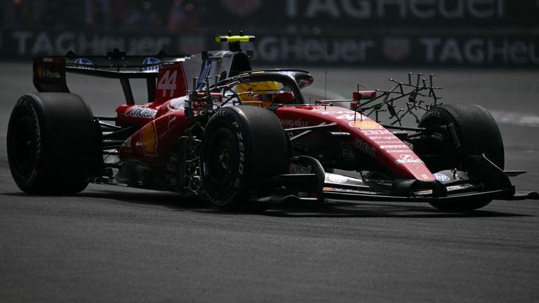 Ferrari's Lewis Hamilton (Photo by CARL DE SOUZA / AFP)