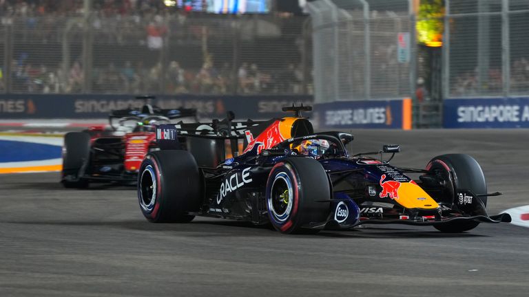 Red Bull driver Max Verstappen (AP Photo/Vincent Thian)