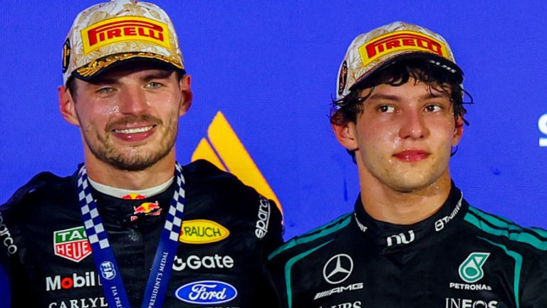 Max Verstappen and Kimi Antonelli (Red Bull Content Pool)