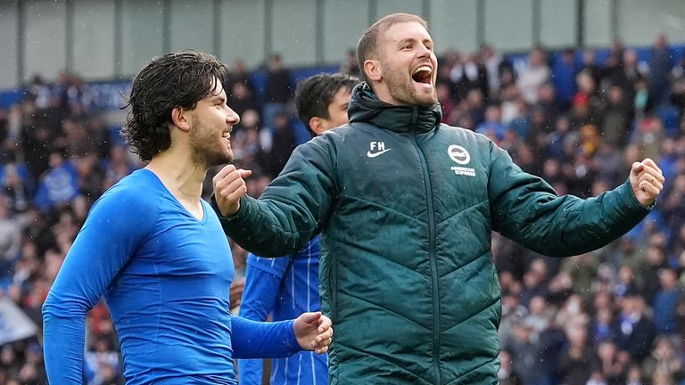Fabian Hurzeler's Brighton sit third in the Premier League table