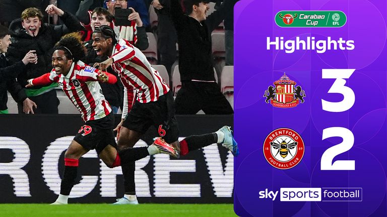 Sunderland vs Brentford in the Carabao Cup