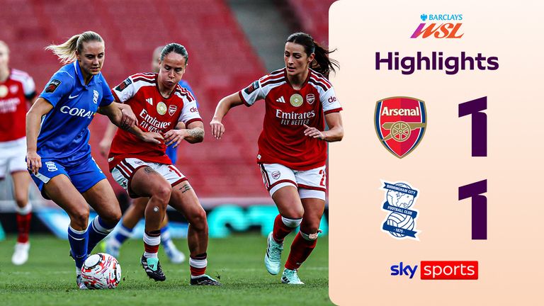 Arsenal continue winless streak with Birmingham draw