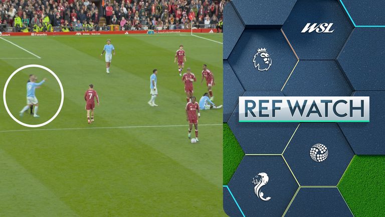 Ref Watch cards Liverpool vs Manchester City