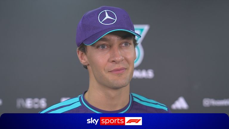 George Russell reacts to the penalty caused by his Bahrain GP engine failure, which will see him start at the back of the grid at the Signapore Grand Prix. 