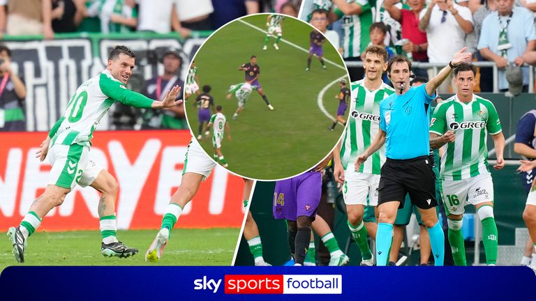 The moment former Spurs player, Giovani Lo Celso's screamer was denied by VAR in Real Betis' 5-2 defeat by Barcelona.  
