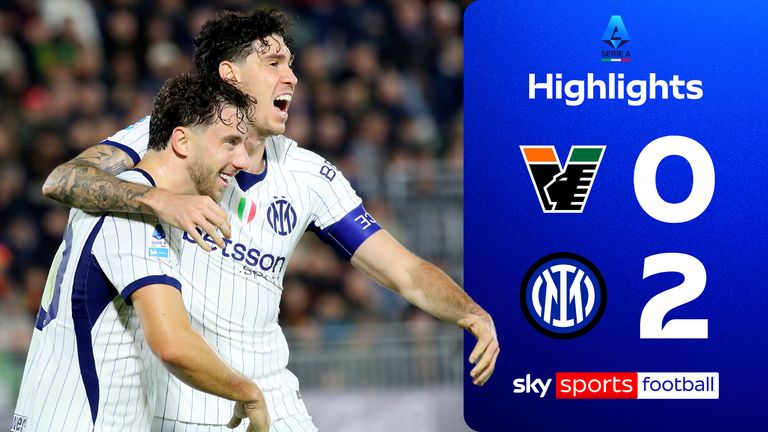 Highlights of the Serie A match between Inter Milan and Venezia