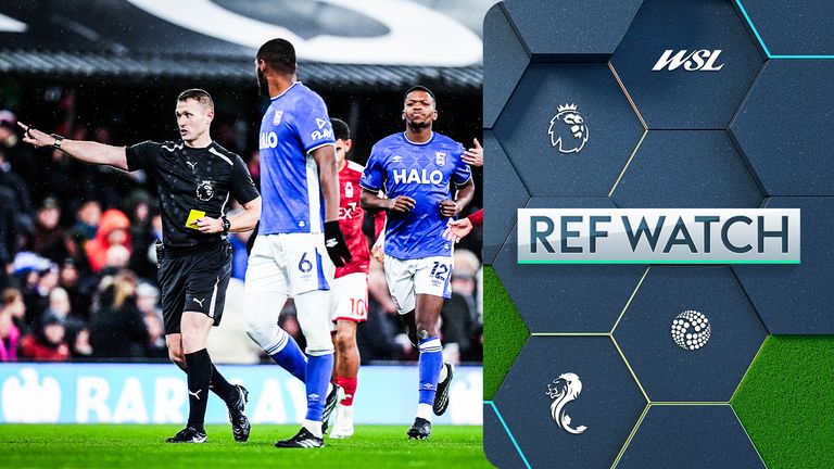 Ipswich's Issa Diop was shown a yellow card for a last-man foul on James McAtee