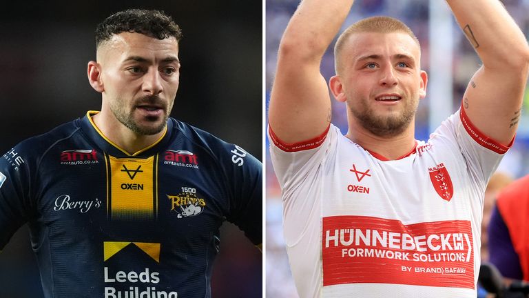 England's Mikey Lewis (R) has been named ahead of Jake Connor in Brian McDermott's Rugby League World Cup squad