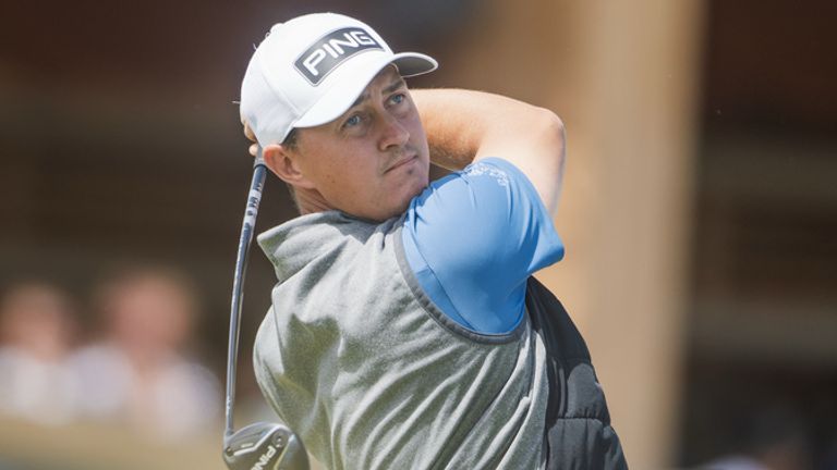 Joe Dean of England tees off from the 10th hole during the final round of the KLM Open at The International on June 7, 2026 in Amsterdam, Ne