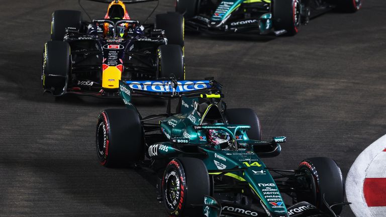 Fernando Alonso, Isack Hadjar and Lance Stroll (Getty Images)