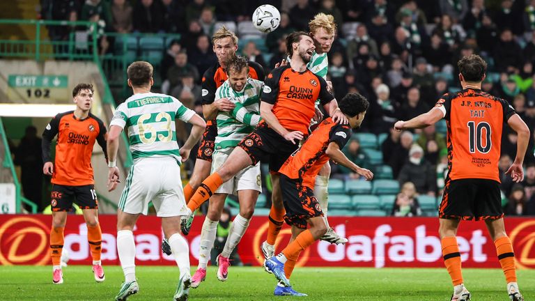 Liam Scales heads home Celtic's equaliser