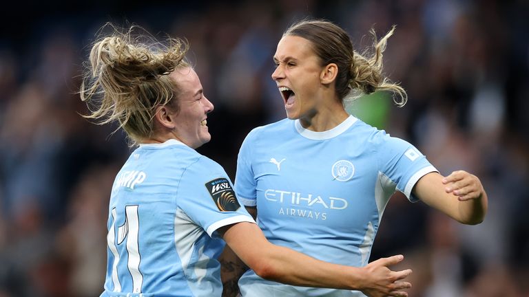 Kerstin Casparij celebrates her stunning equaliser