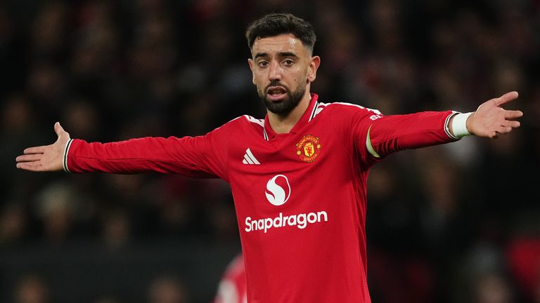 Bruno Fernandes looks perplexed at Man Utd blow their lead over Spurs in stoppage time