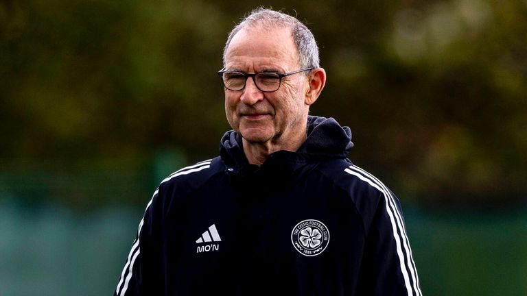 GLASGOW, SCOTLAND - OCTOBER 09: Celtic Manager Martin O'Neill during a Celtic training session at Lennoxtown Training Centre, on October 09, 2026, in Glasgow, Scotland. (Photo by Craig Williamson / SNS Group)