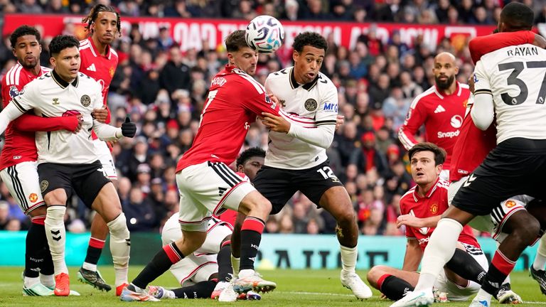 Mason Mount and Tyler Adams challenge for the ball (AP Photo/Dave Thompson)