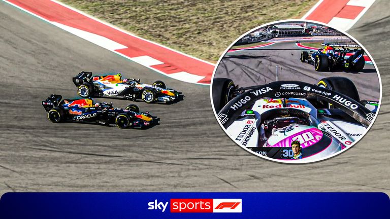 United States Grand Prix: Max Verstappen makes cheeky move on Liam Lawson