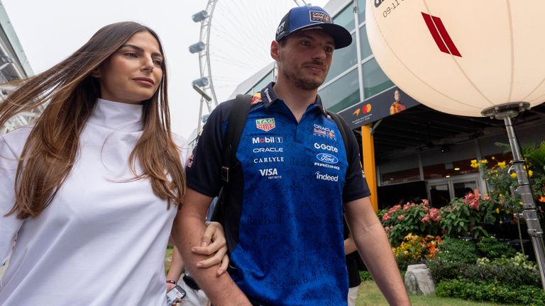 Kelly Piquet and Max Verstappen ahead of the Singapore GP