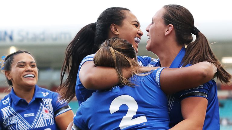 Mercedez Taulelei-Siala ran in the fourth of five Samoa tries