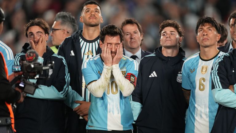 Messi was tearful after the game