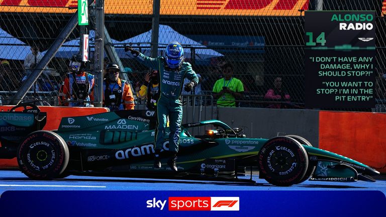 Aston Martin's Fernando Alonso wasn't best pleased after his failure saw him exit in Q1 at the Mexico City Grand Prix.