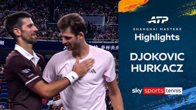 Highlights of Novak Djokovic against Hubert Hurkacz from the Shanghai Masters