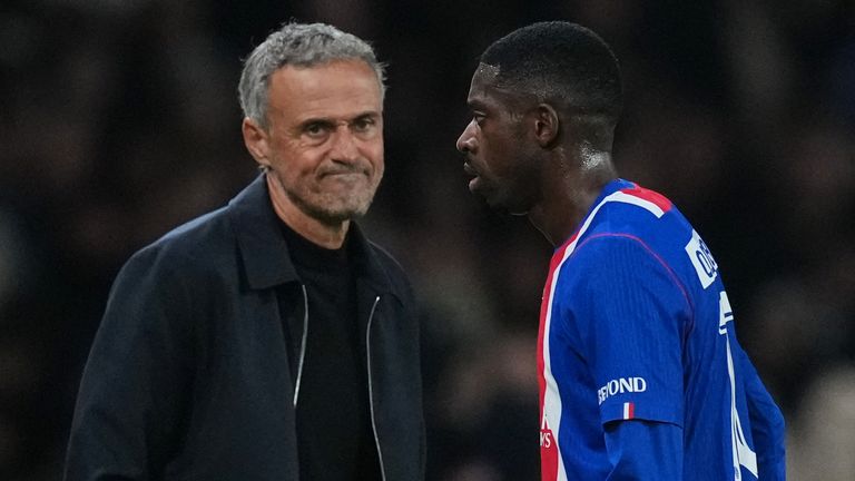 Ousmane Dembele came off with a suspected hamstring injury inside 20 minutes