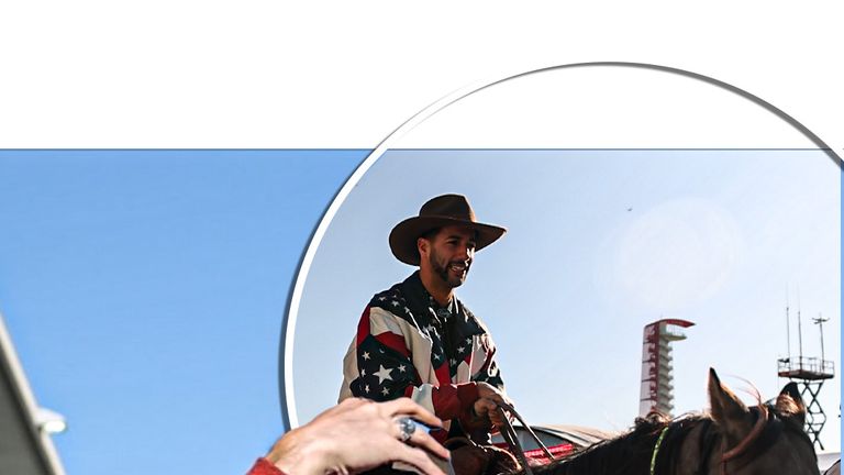 When Ricciardo rolled up to Austin on a HORSE!