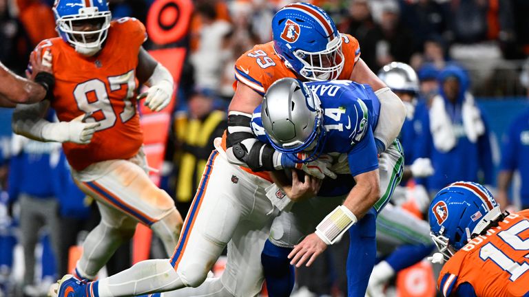 Sam Darnold was sacked five times