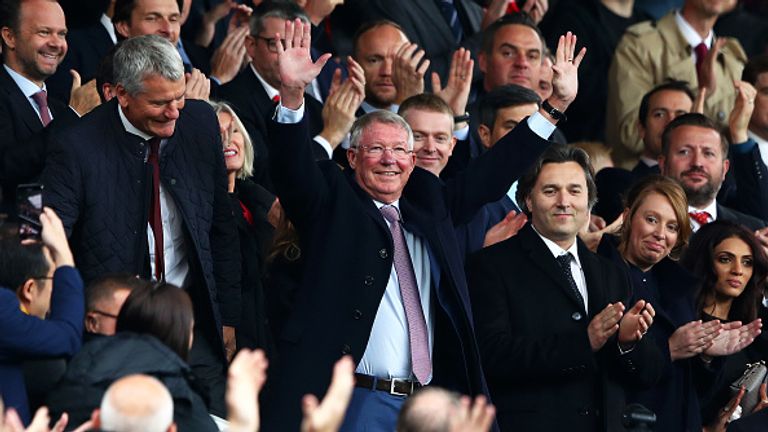 Sir Alex Ferguson returned to Old Trafford for Man Utd's 1-1 draw with Wolves in September 2018