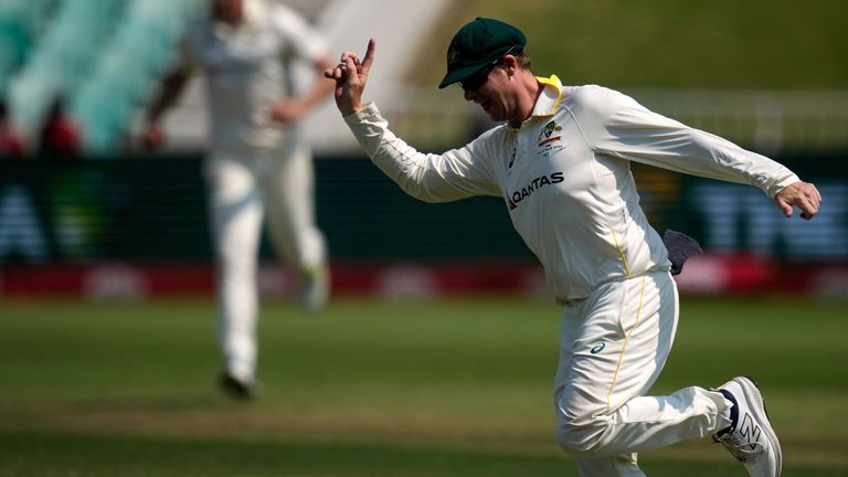  Smith celebrates one of his three catches