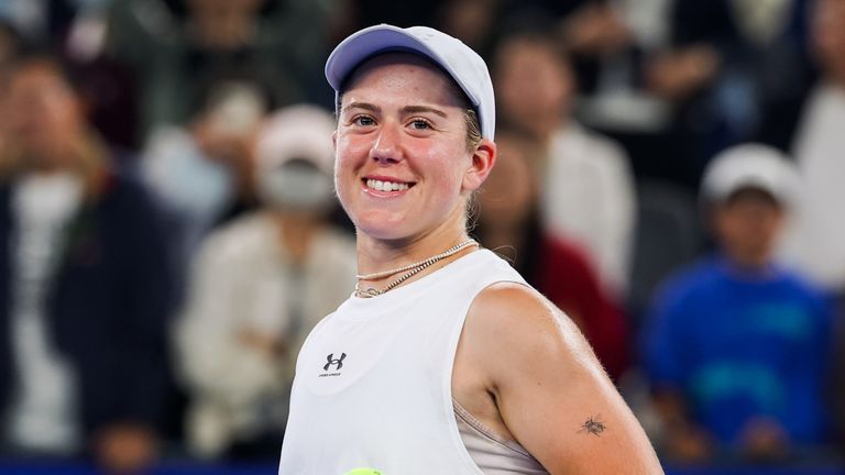 Jasmine Paolini of Italy competes during the Women's Singles Round of 16 match against Sonay Kartal of Great Britain at the Wuhan Open 2026 